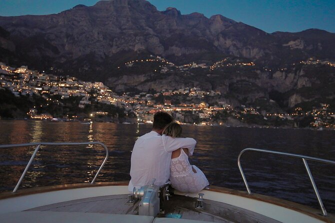 1.5-Hour Amalfi Sunset Cruise – Private Tour with Prosecco - A sunset view of the Amalfi Coast from the water