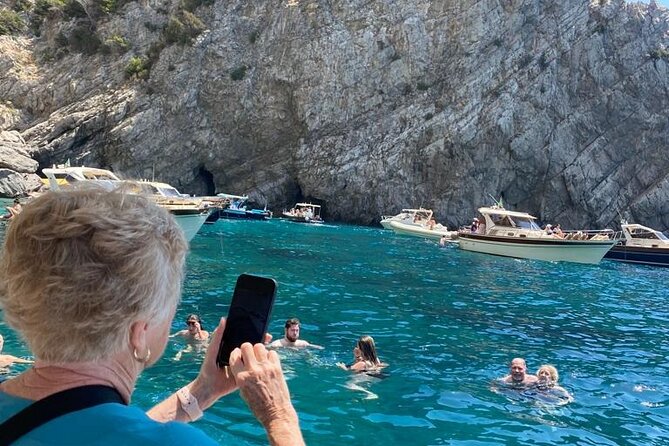 3 Hours Private Boat Tour of Capri with Pasta and Prosecco - What happens at the Blue Grotto