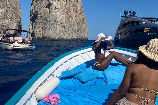 3 Hours Private Boat Tour of Capri with Pasta and Prosecco - The Faraglioni and Capri’s classic postcard view