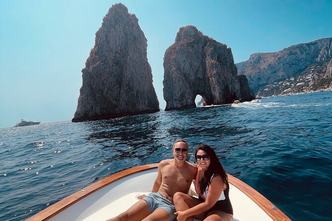 7 Hours Private Boat Experience on Capri from Positano - Green Grotto and the lighthouse near Punta Carena
