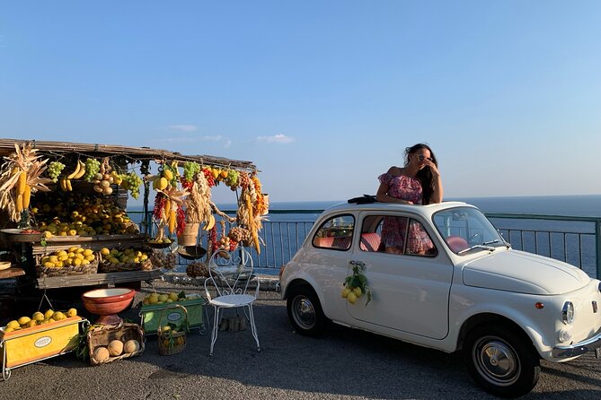 Amalfi Coast Vintage Tour. The Dolce Vita in an Original Fiat 500 - Positano: one hour among steep lanes and bright shops