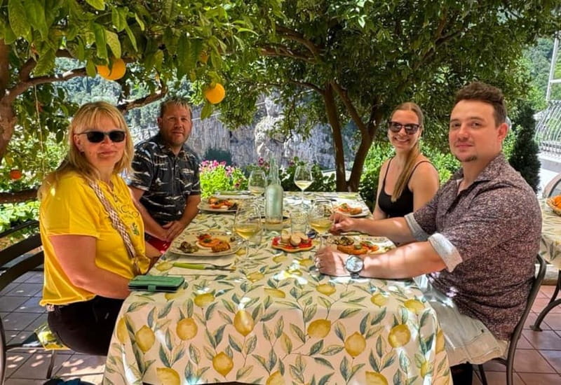 Amalfi Organic Lemon Tour & Wine Tasting + Dinner or Lunch - Stairs, clothing, and physical effort