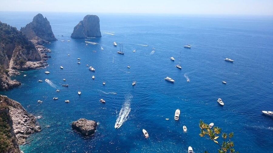Capri and Anacapri Walking Tour from Sorrento - Walking toward Capri town