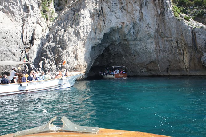 Capri & Blue Grotto Small Group Full-Day Boat Tour from Positano - Faraglioni rocks, Capri’s classic view