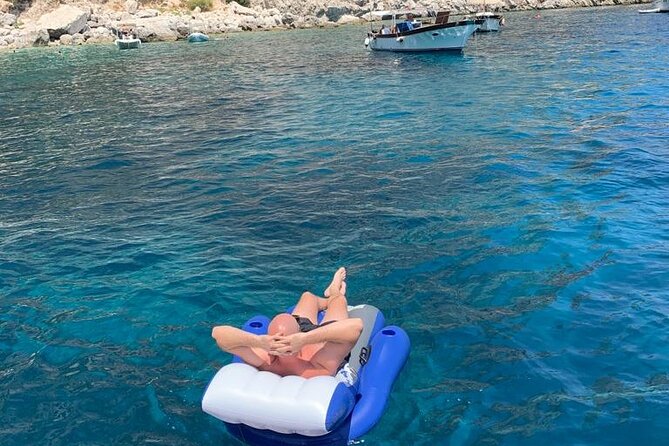 Capri Boat Tour and City Visit from Sorrento - The swim break at Punta Ventroso