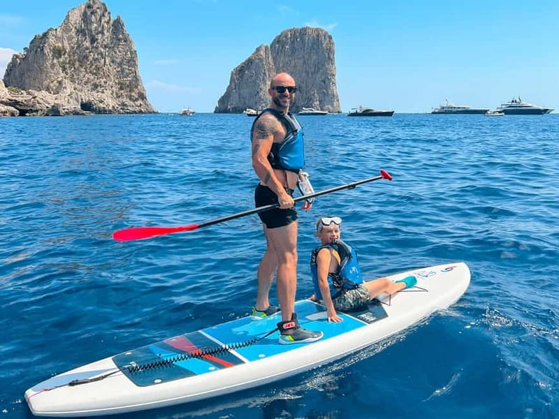 Capri: Caves and Beaches Paddle Board Tour. Photos included - Reaching beaches that boats cannot enter
