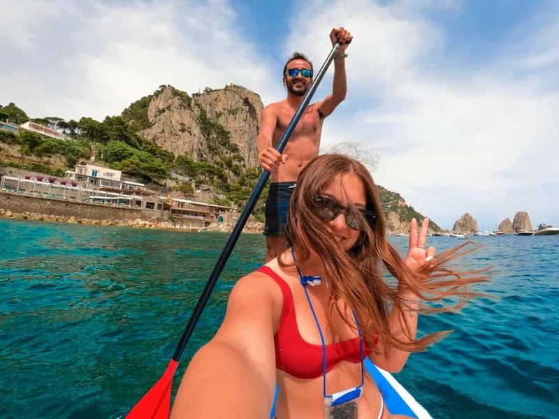 Capri: Caves and Beaches Paddle Board Tour. Photos included - Inside the Little Blue Cave and Green Cave