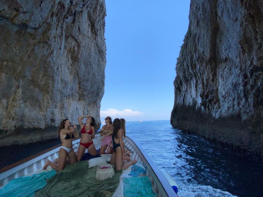 Capri: Island and Grottos Boat Cruise with Snacks and Drinks - The Green Grotto and the swimming stop