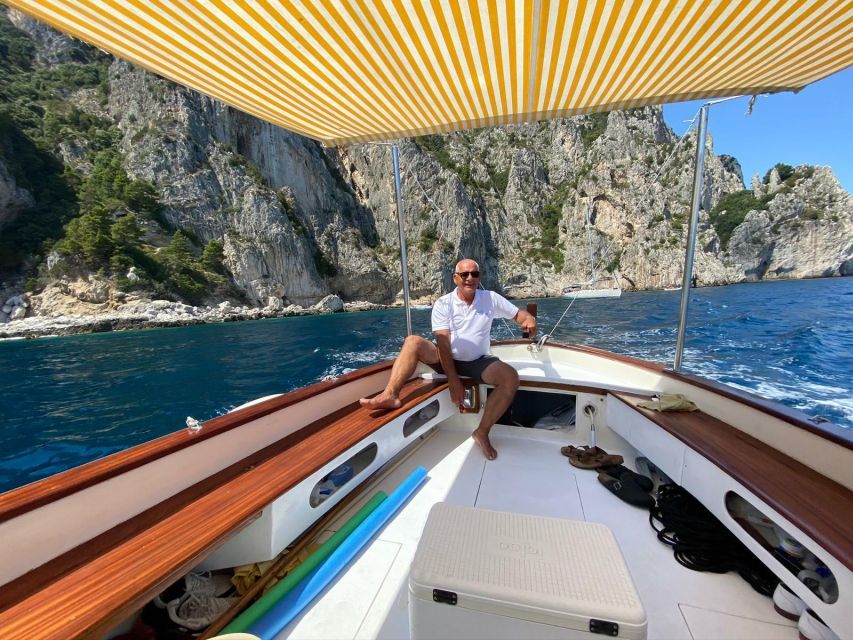 Capri: Island and Grottos Boat Cruise with Snacks and Drinks - From Marina Grande to the White Grotto