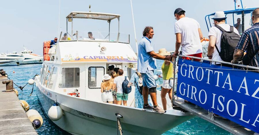 Capri: Island Boat Tour and Optional Blue Grotto Visit - Seeing Capri from Marina Grande