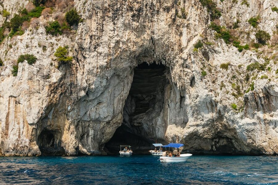 Capri: Island Boat Tour and Optional Blue Grotto Visit - The first views along Capri’s northern coast