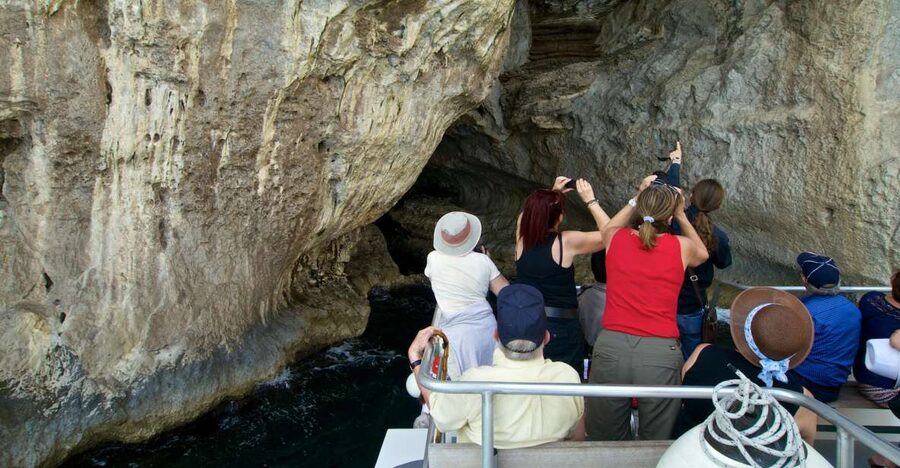 Capri: Island Sightseeing Tour with Blue Grotto Stop - Leaving Marina Grande by boat