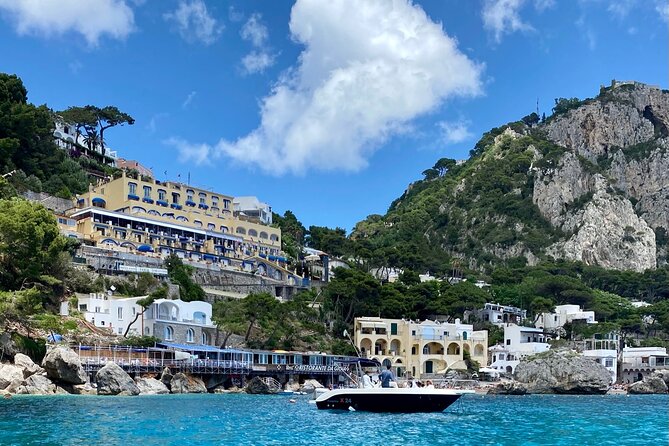 Capri & Nerano Bay Private Boat Tour from Sorrento,Positano,Capri - Capri from the Faraglioni to Punta Carena
