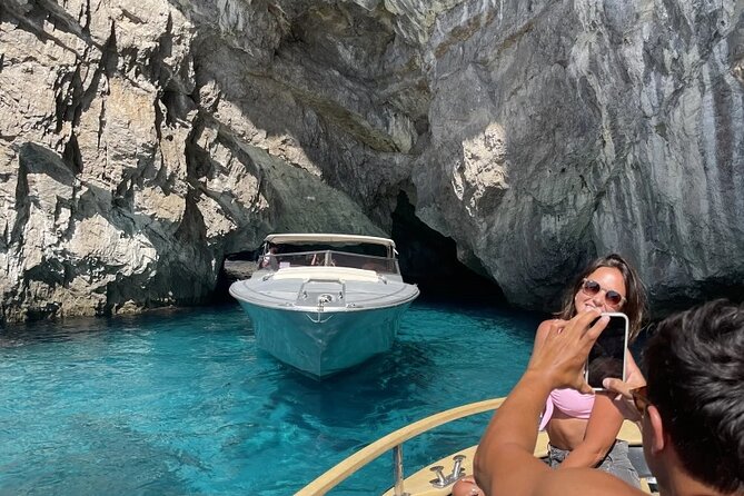Capri Semi-Private Boat Tour and City Visit from Sorrento - The swim stop at Punta Ventroso
