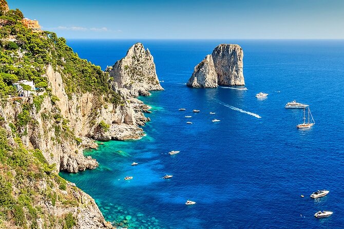 Capri Semi-Private Boat Tour and City Visit from Sorrento - Marina Piccola and the Faraglioni