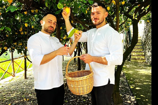 Cooking class Amalfi Coast by Marco and Tano - Eating on the terrace with wine and limoncello