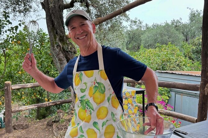 Cooking class in Sorrento - Picking ingredients from the Sorrento garden