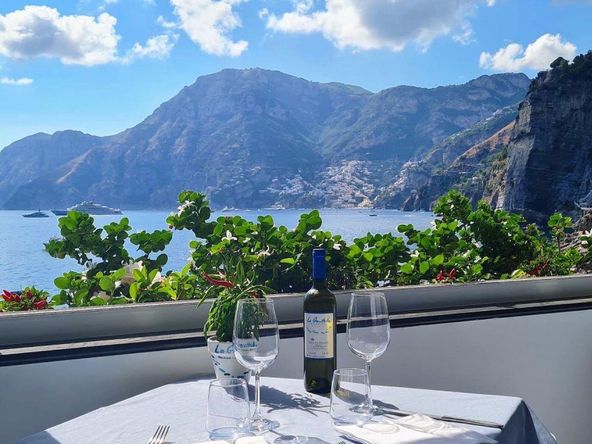 From Amalfi: 7H Amalfi Coast - Group Tour by boat - Lunch above the sea at La Gavitella