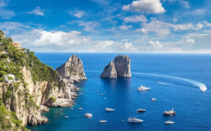 From Amalfi: Capri Island Boat Tour with Snorkeling & Drinks - Faraglioni, Villa Jovis, and Capri’s sea caves