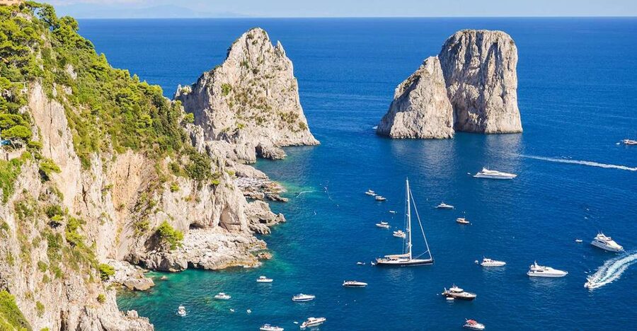 From Amalfi: Day Trip to Capri Private Boat Tour with Drinks - Nerano, Punta Campanella, and a first swim