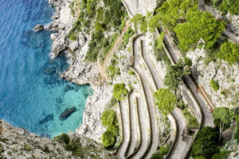 From Capri: Highlights Tour with Chairlift Ticket - Driving toward Capri Town