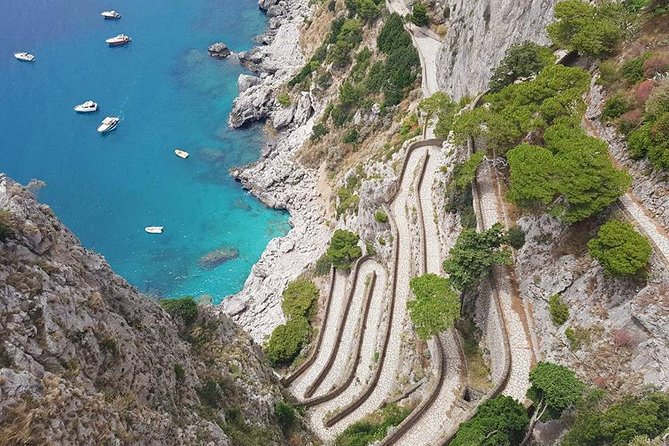 From Capri Semi-Guided tour of island at Pier 23 at 10,20 - Villa San Michele and the views toward Vesuvius