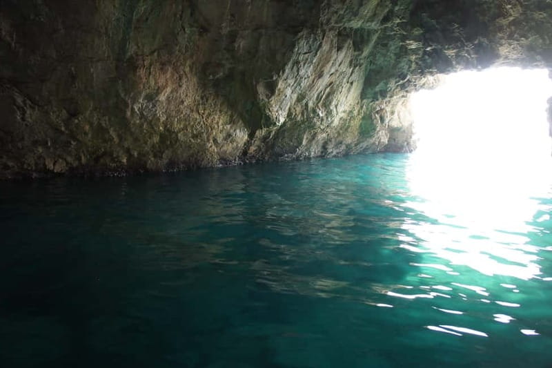 From Positano: Amalfi Coast and Emerald Grotto Group Cruise - Atrani, Minori, and Maiori from offshore