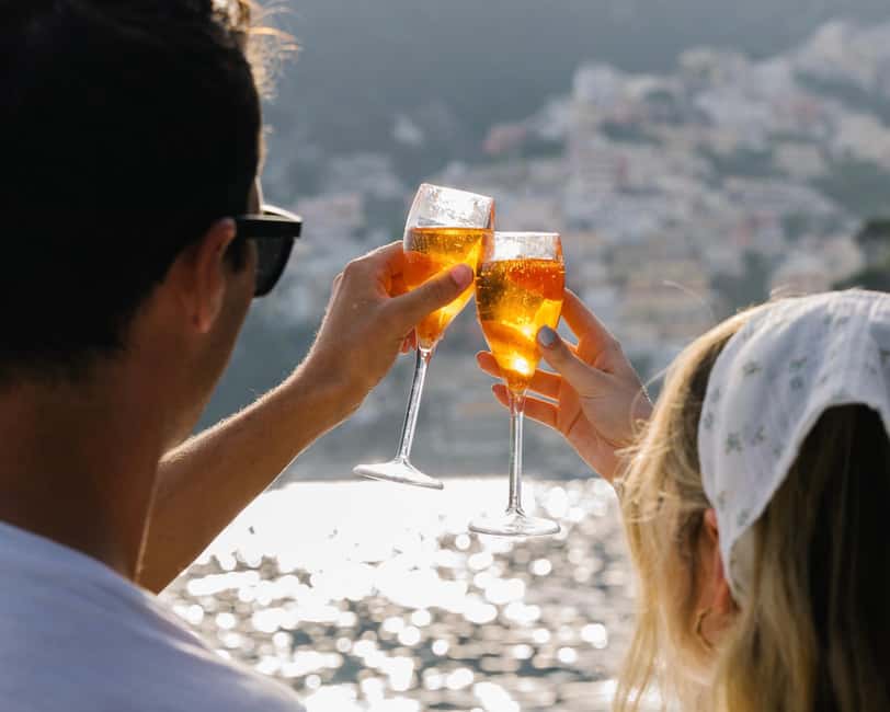 From Positano: Amalfi Coast Sunset Cruise - Group Tour - Meeting the boat at Spiaggia Grande