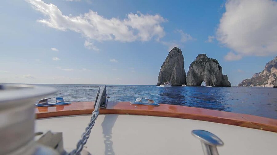 From Positano: Day trip to Capri - Group Tour by boat - The swim stop and Punta Campanella