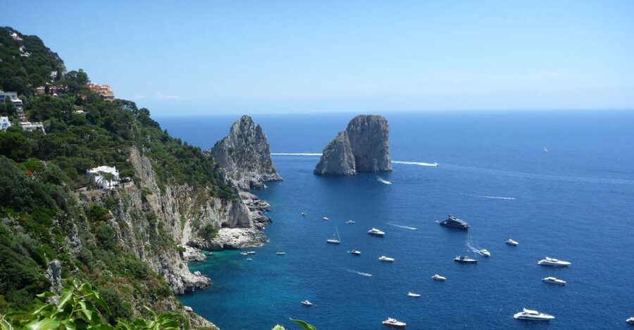 From Positano, Praiano, or Amalfi: Capri Full-Day Boat Tour - Sailing past Li-Galli toward Capri