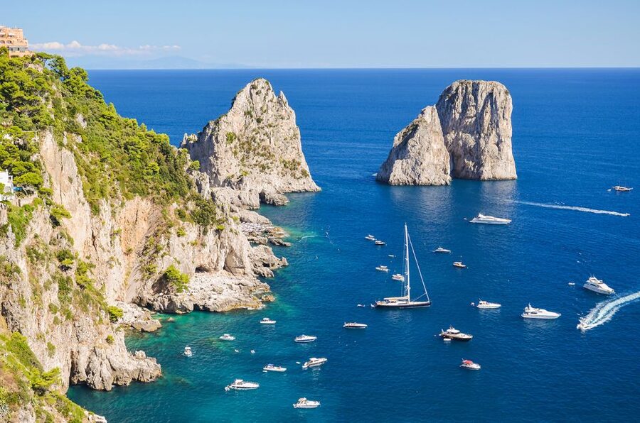 From Positano: Private Boat Tour to Capri or Amalfi - Choose Capri for grottos and the Faraglioni