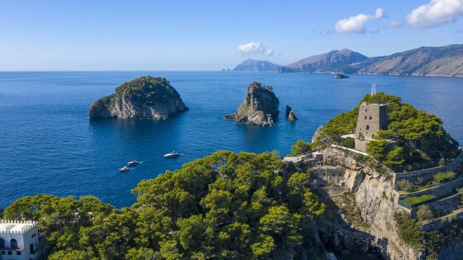 From Sorrento: Capri and Positano Private Day Cruise - Leaving Sorrento and following the peninsula