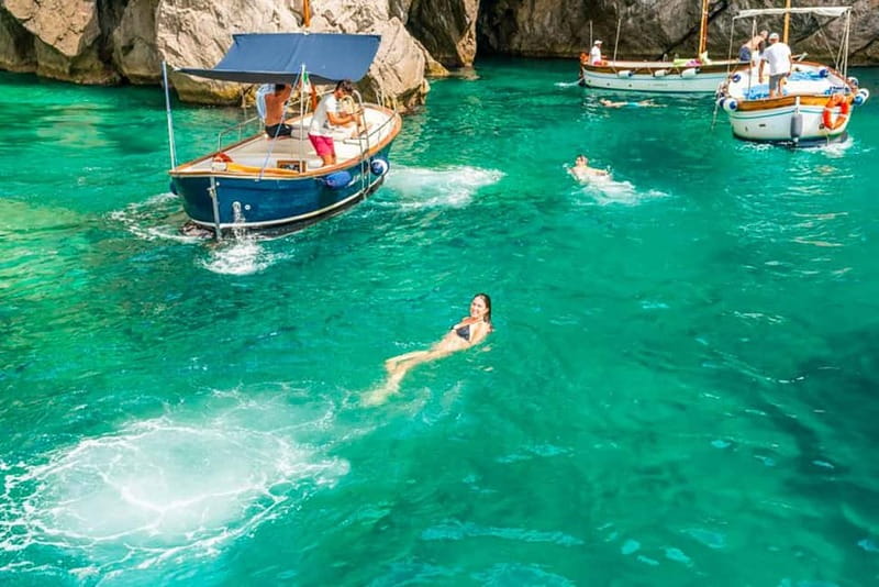 From Sorrento: Capri Boat Cruise with Swimming and Prosecco - Blue Grotto: beautiful, but never guaranteed