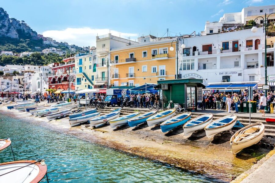 From Sorrento: Capri Day to Night Hydrofoil Boat Tour - Reaching Capri town by minibus