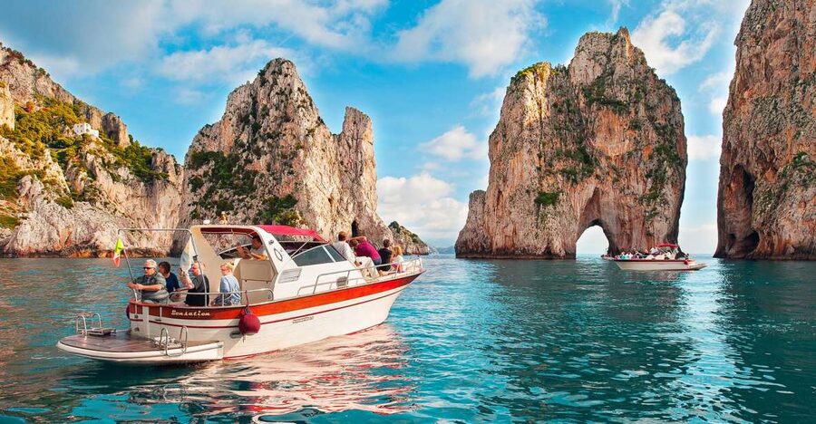 From Sorrento: Capri Island Small Group Boat Excursion - From Sorrento to the port