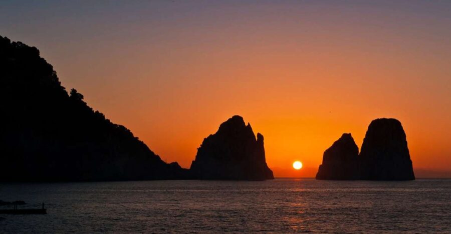 From Sorrento: Capri Sunset Boat Tour - Capri from the water