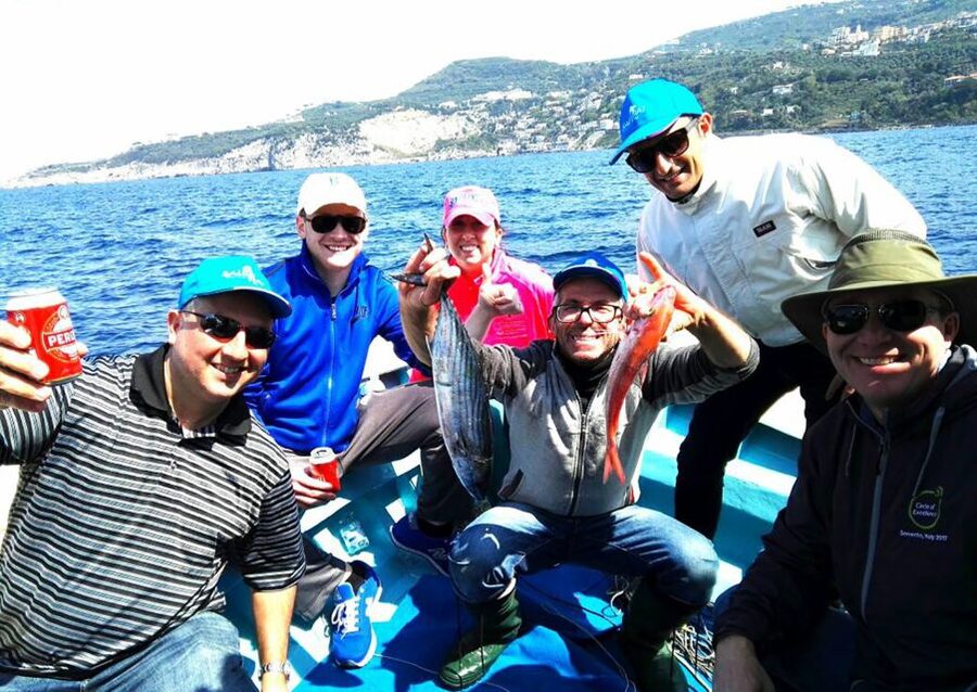 From Sorrento: Fishing in Capri with Lunch - Eating spaghetti with the catch of the day