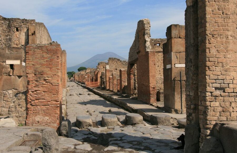 From Sorrento: Herculaneum and Pompeii Group Excursion - Pompeii: Roman streets, baths, and painted villas