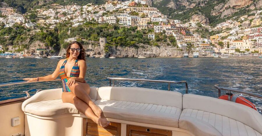 From Sorrento: Positano and Amalfi Coast Private Day Cruise - From Sorrento to Marina Grande and the open sea