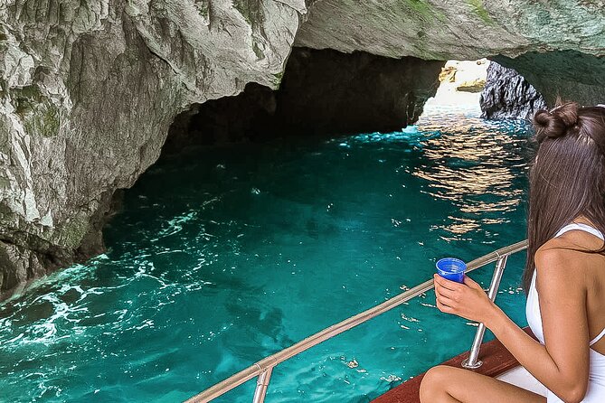 Full day on a private boat to discover Capri - Green, White, and Coral Caves