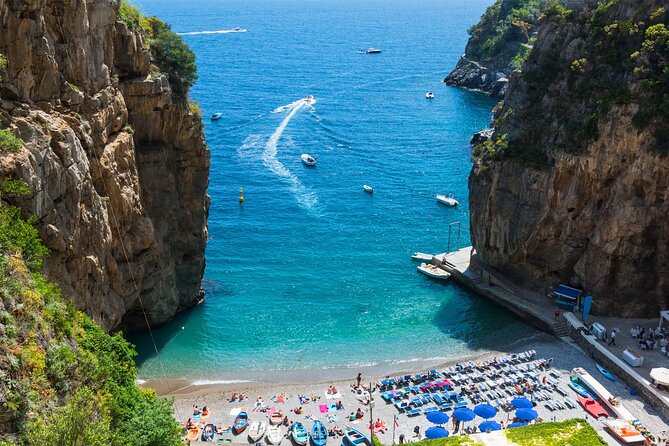 Full Day Private Boat Tour of Amalfi Coast from Sorrento - Cruising from Sorrento toward the Amalfi Coast