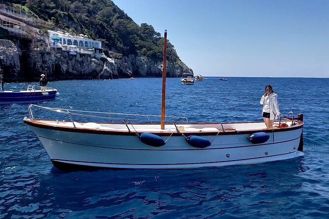 Full Day Private Guided Boat Tour of the Capri Coast - Green Grotto and White Grotto: short stops with different moods