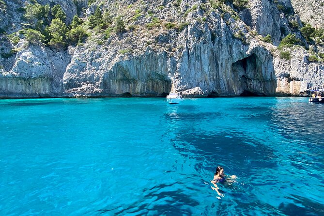 Half day tour of Capri by private boat - Swimming with towels, masks, and a shower