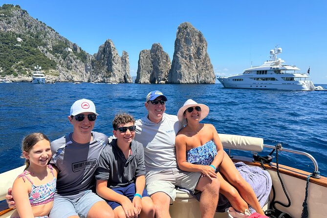 Luxury private boat tour to Capri and Blue Grotto on Gozzo 32 ft - What is included, and what is not