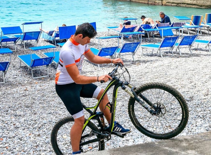 Positano & Amalfi Coast Sightseeing Bike Tour - Riding from Sorrento toward the coast