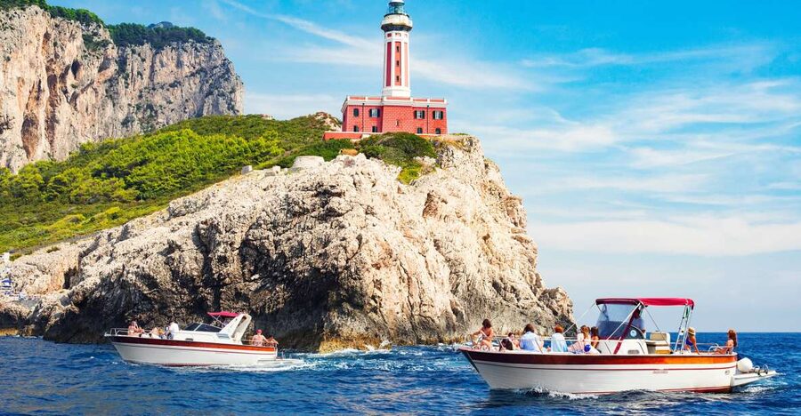 Positano: Small-Group Boat Excursion to Capri Island - Marciano Bay and the first chance to swim