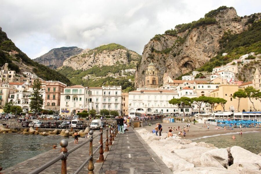 Private Positano & Amalfi Excursion by boat from Sorrento - Sailing past Vervece and the Bay of Ieranto