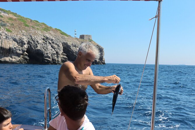 Shared trip with fishing and visit the beauty of Capri island - Fishing first at Punta Campanella