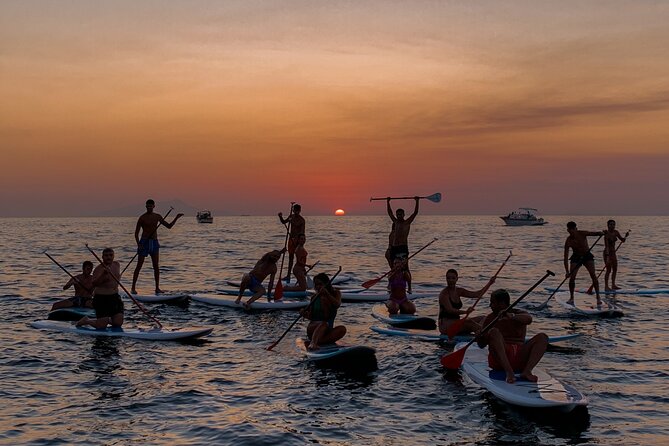 Small group paddle boarding tour to Bagni Regina Giovanna - Roman remains beside wild coastal scenery