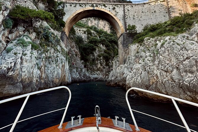 Small Group Tour from Amalfi by Boat at Sunset - Gavitella Bay and the view toward Positano